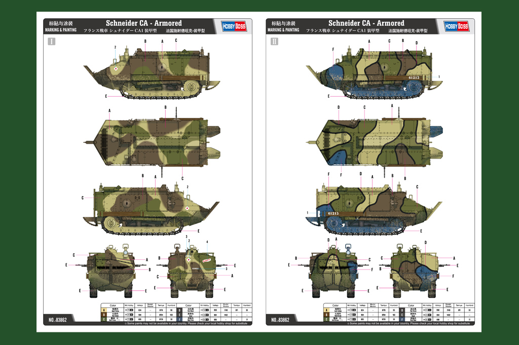 HobbyBoss 1/35 French WWI Schneider CA Tank 83861