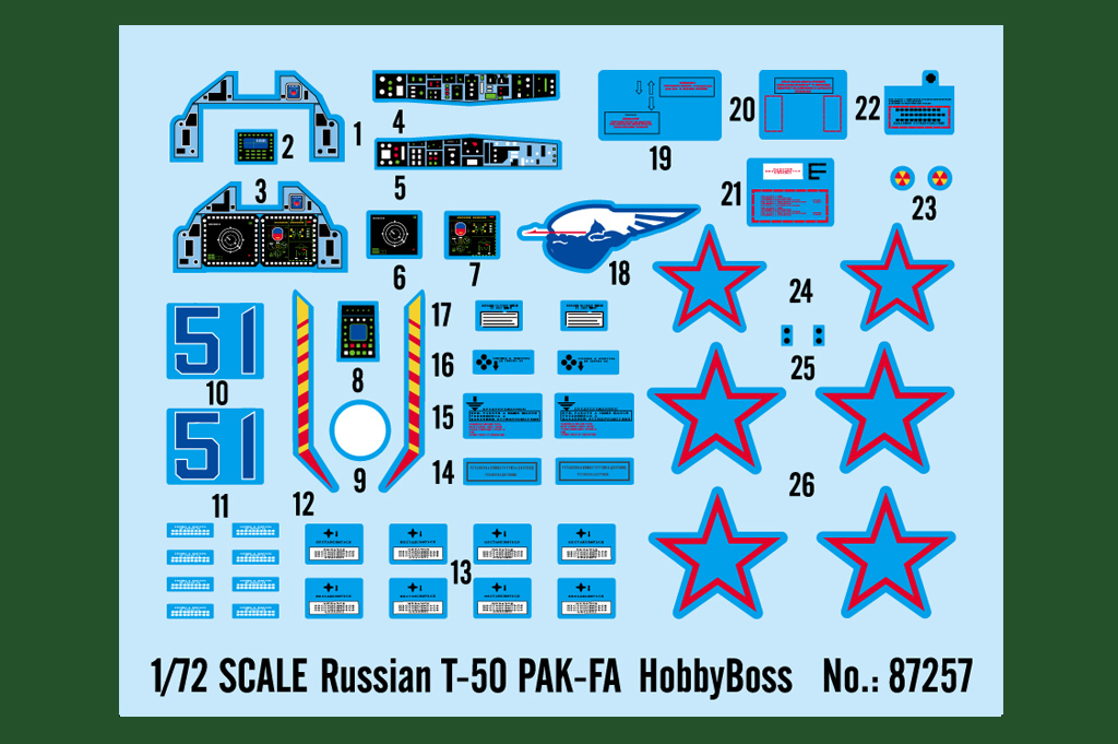 Russian T-50 PAK-FA 87257-1:72-HobbyBoss