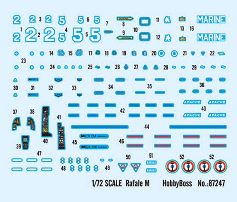 Hobbyboss 87247  1/72 RAFALE M  aircraft  Plastic model kit 