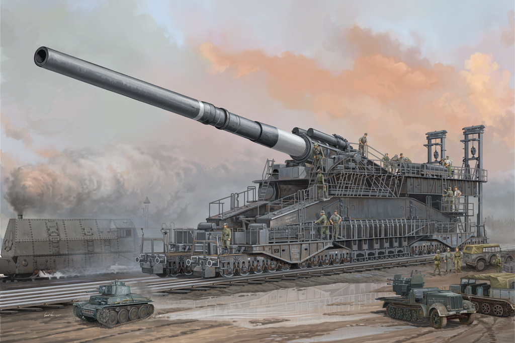 Schwerer Gustav or Dora the German 80 cm railway gun