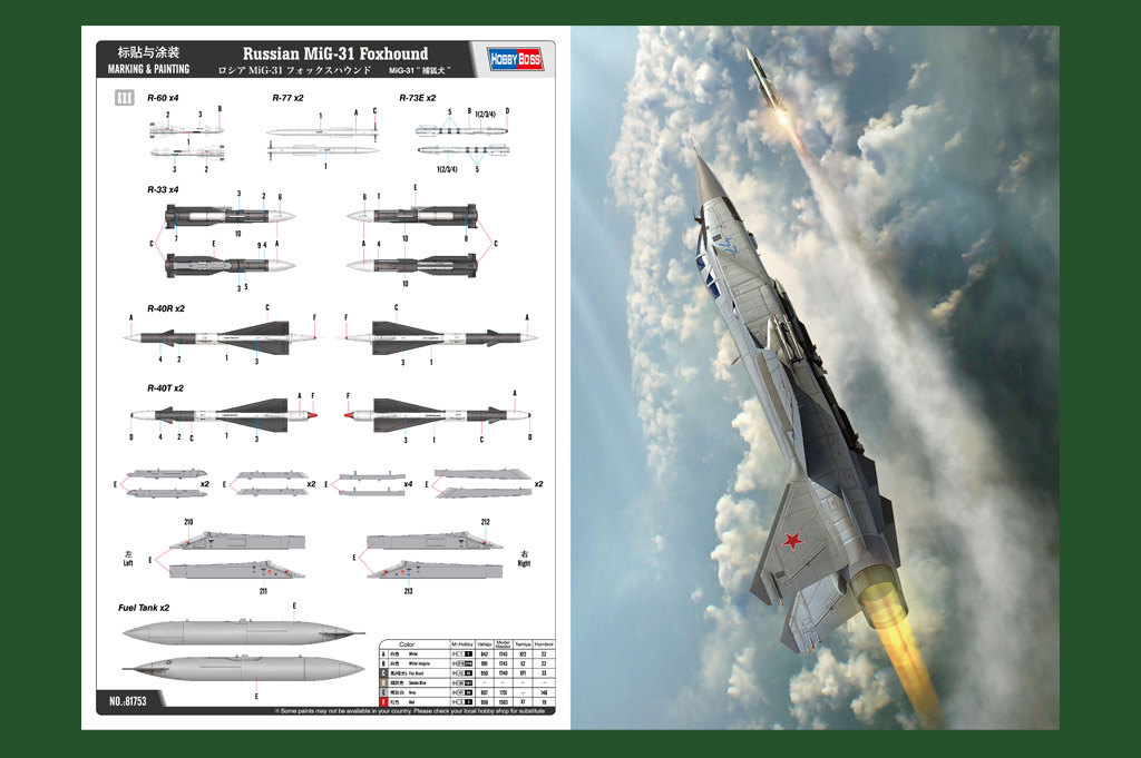 Russian MiG-31 Foxhound 81753-1:48-HobbyBoss