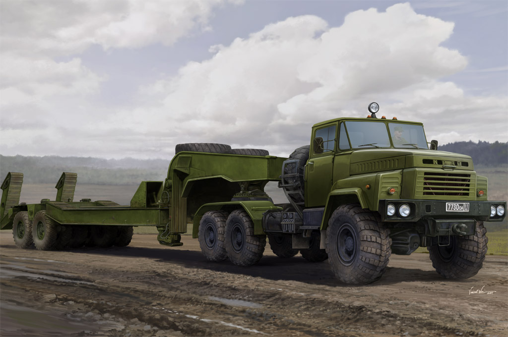 Russian KrAZ-260B Tractor with MAZ/ChMZAP-5247G semitrailer 85523