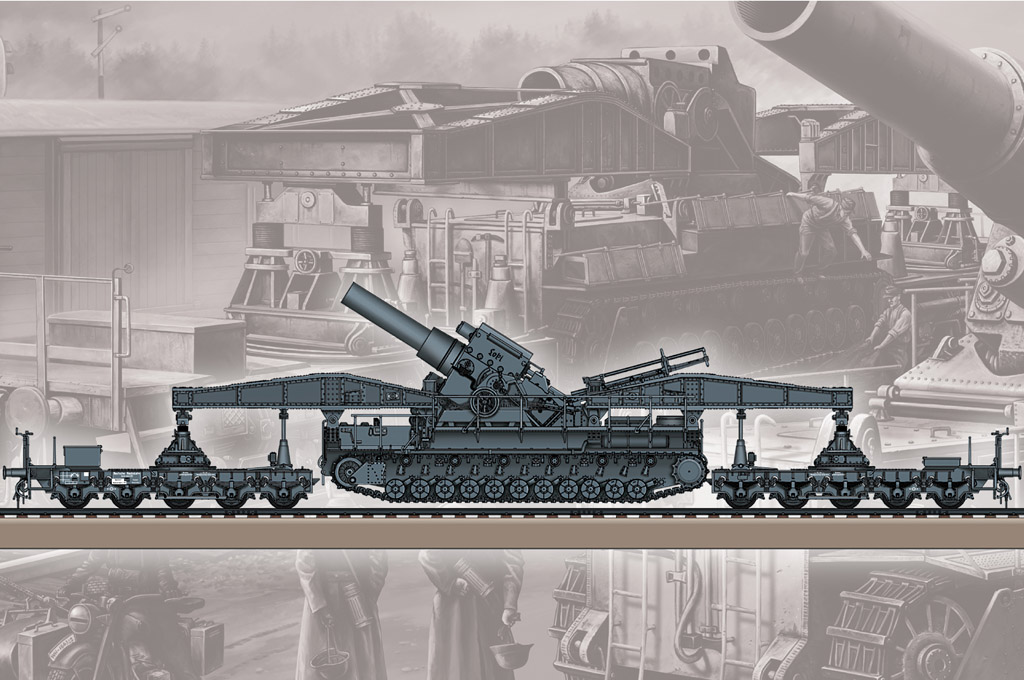 德国“卡尔”自行臼炮 晚期铁路运输型 82961