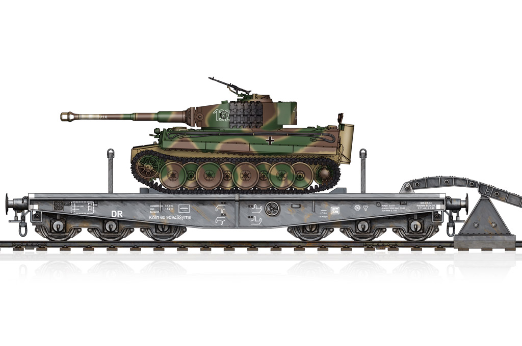 德国80吨平板搭载虎1重型坦克-中期型 82934