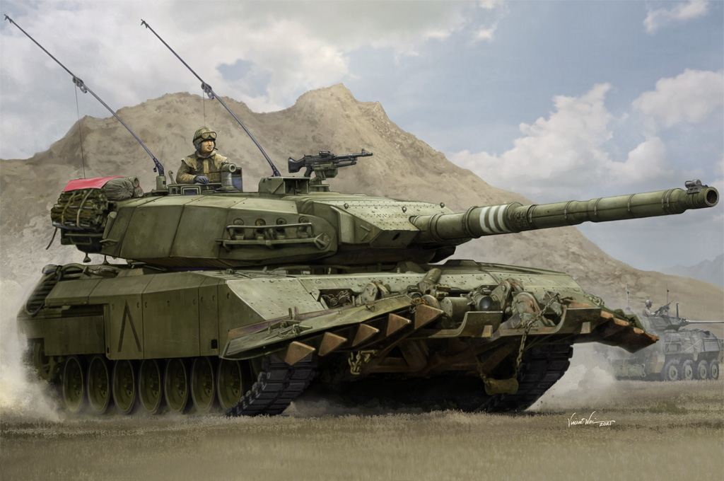 加拿大豹C2主战坦克（模块化扩展装甲系统）带扫雷犁  84557