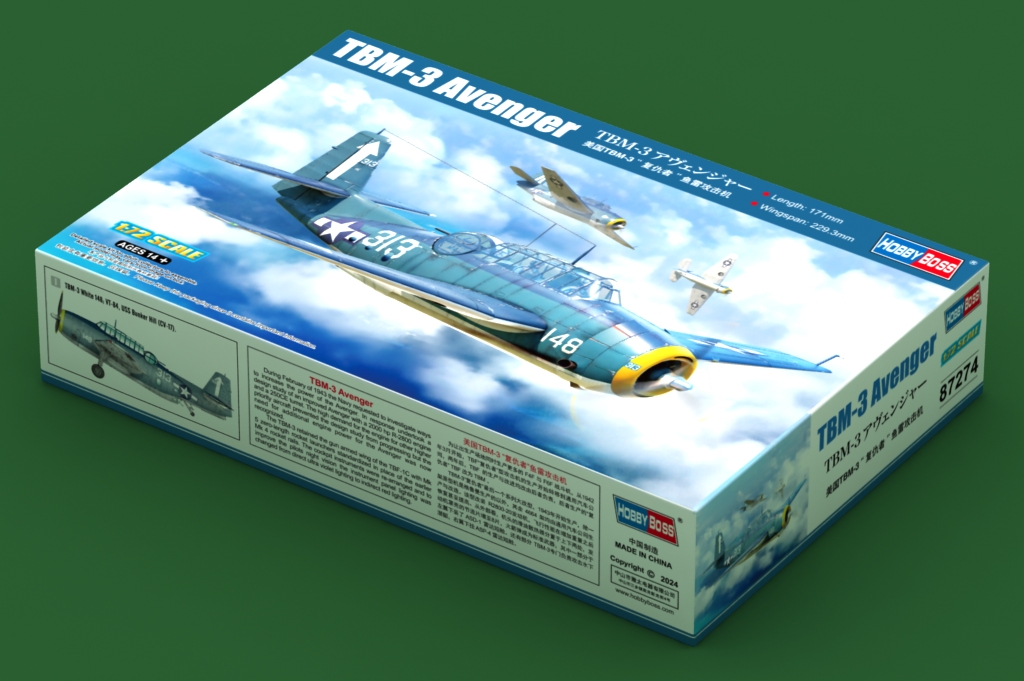 TBM-3 Avenger 87274-1:72-HobbyBoss