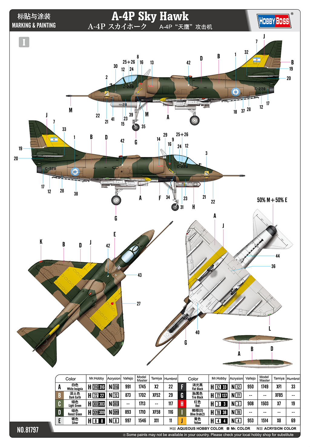 A-4P Sky Hawk 81797-1:48-HobbyBoss